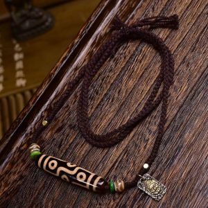Neo-Victorian Bead Bracelet: Oxidized Copper & Ebony Wood Unisex Cuff 1 - L