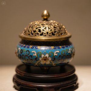 Ming and Qing Dynasty Cloisonné Enamel Incense Burner5