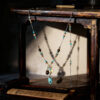 New Chinese bohemian turquoise beaded necklace niche clavicle chain long Yunnan Xinjiang tourism photography accessories