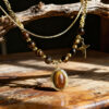 Tiger's Eye Beaded Pendant Necklace