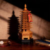 Peach Wood Wenchang Tower Ornament