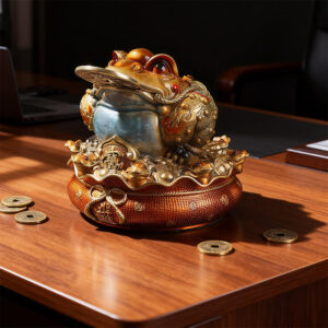 Wealth - Attracting Copper Golden Toad Ornament