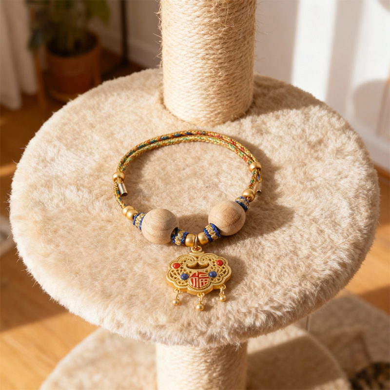 Natural Camphor Wood Pet Collar with Pest - Repellent Function