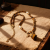 Tiger's Eye Stone Gourd Necklace