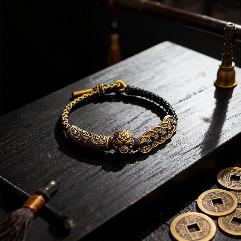 Wealth - Attracting Pixiu Bracelet with Five Emperors