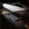 Natural Stone Beaded Crescent Collarbone Necklace