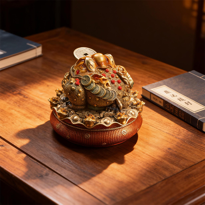 Wealth - Attracting Copper Golden Toad Ornament - Image 3