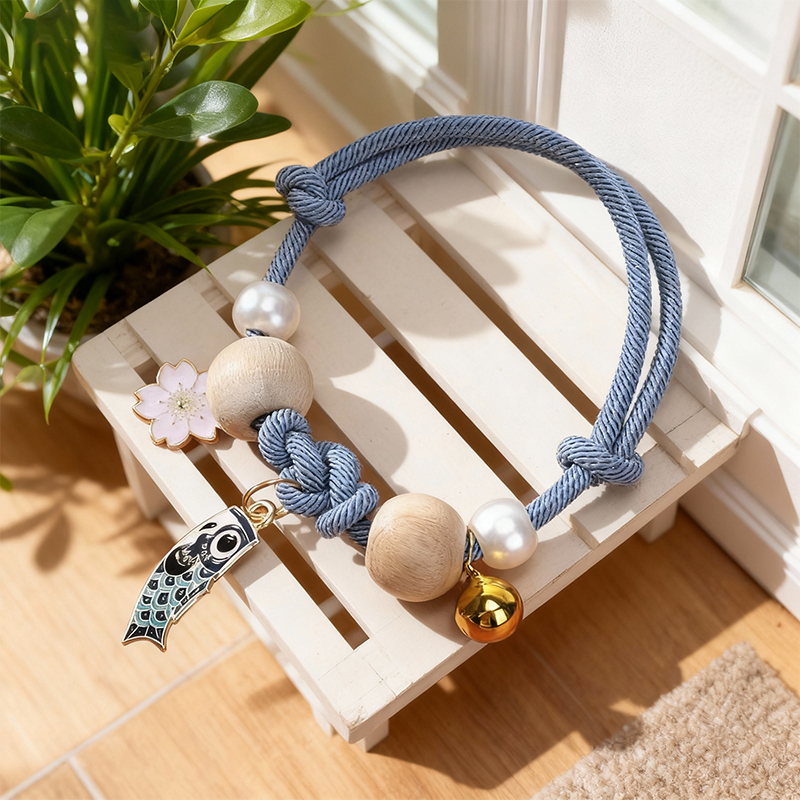 Lucky Koi Pet Flea Collar with Camphor Wood & Bell