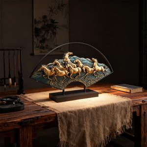 Auspicious Eight Horses Feng Shui Ornament