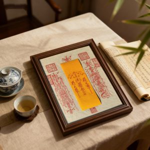 Five-Way God of Wealth Fortune-Attracting Frame - Approximately 11.69 inches × 16.54 inches