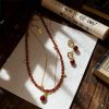 Red Agate Fire Element Jewelry Set
