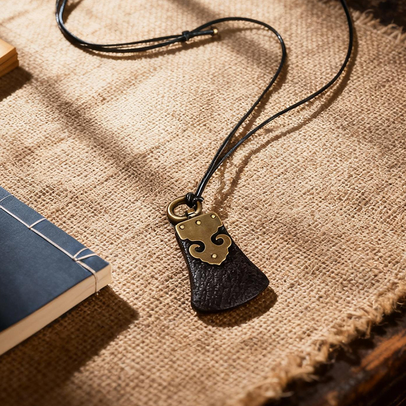 Ebony Handmade Axe-Shaped Pendant - Image 2