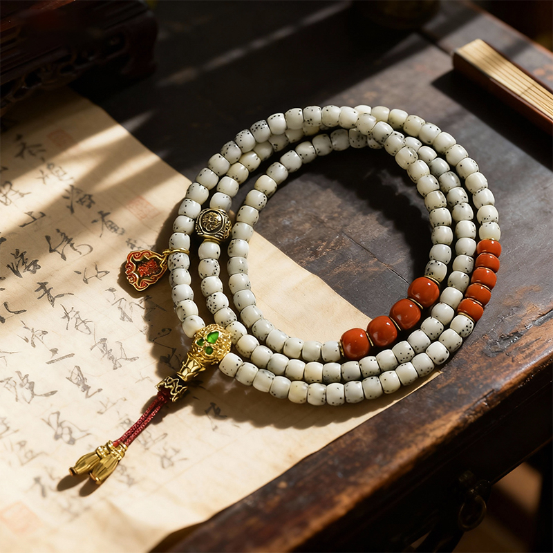 Hainan Moon and Star Bodhi Neck Mala - Image 2