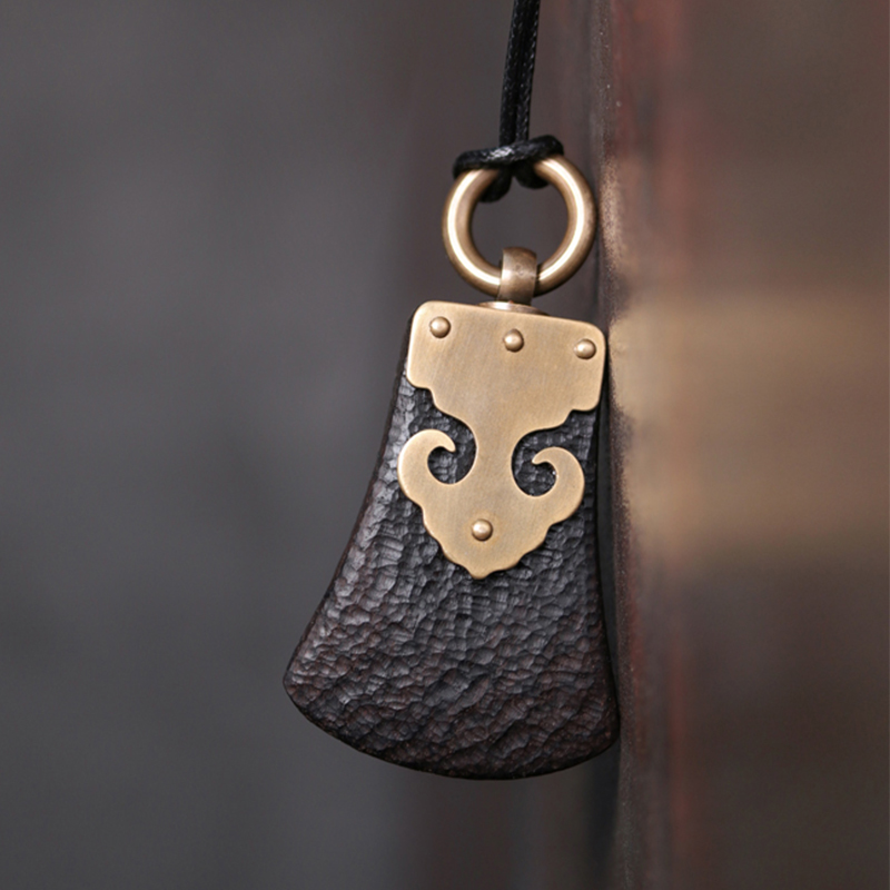 Ebony Handmade Axe-Shaped Pendant - Image 5