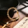 Vintage Citrine Round Bead Bracelet