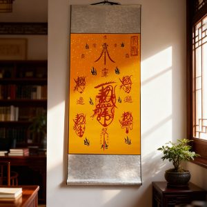 Five-Way God of Wealth Hanging Scroll - 34×80cm（Approximately 13×32 inches
