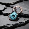 Copper Dyed Natural White Turquoise Pendant