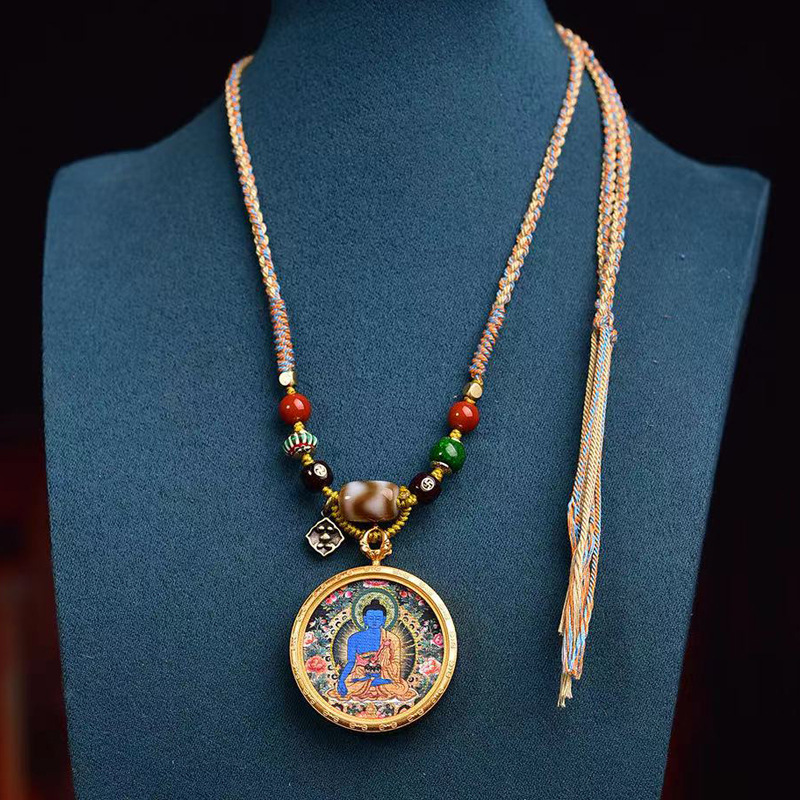 Hand - Woven Cord Necklace Pendant - Image 4