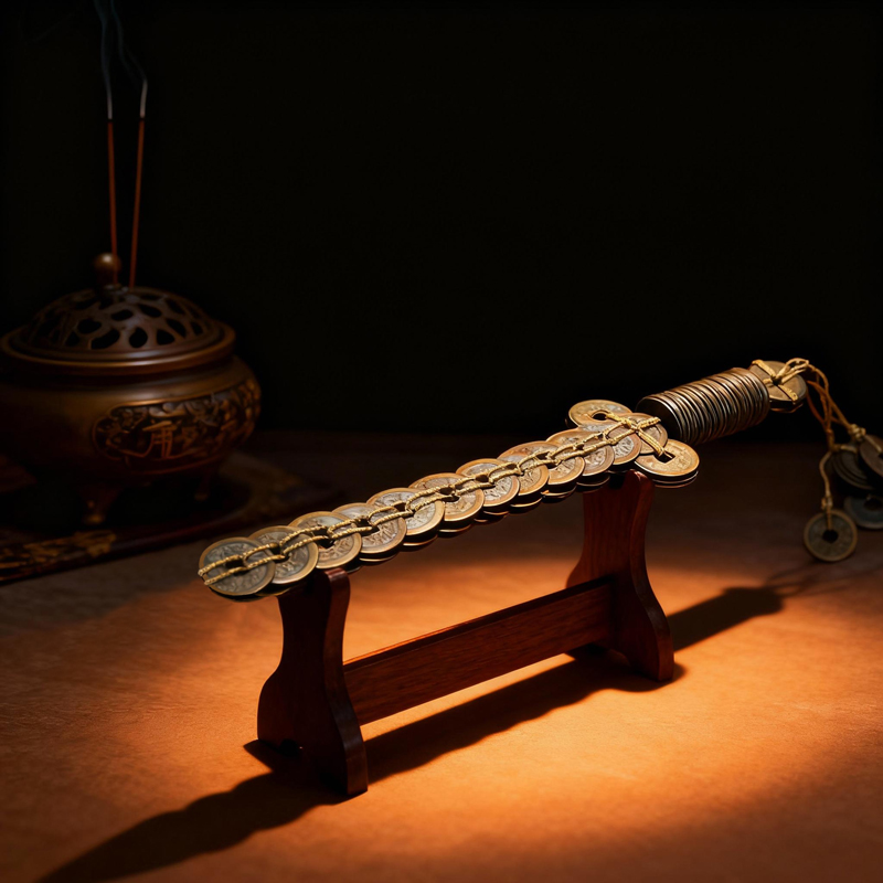 60pcs Ancient Copper Coin Sword - Folk Artwork