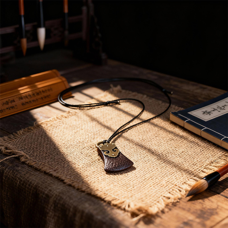 Ebony Handmade Axe-Shaped Pendant - Image 6