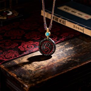 Hetian Jade Qingyu Tai Chi Peace Buckle Pendant